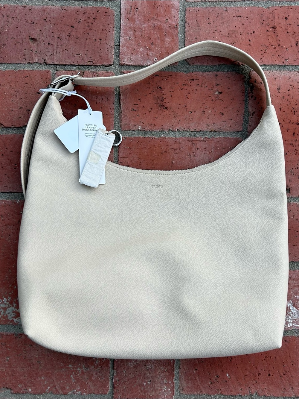 NWT Baggu Recycled Leather Shoulder Bag